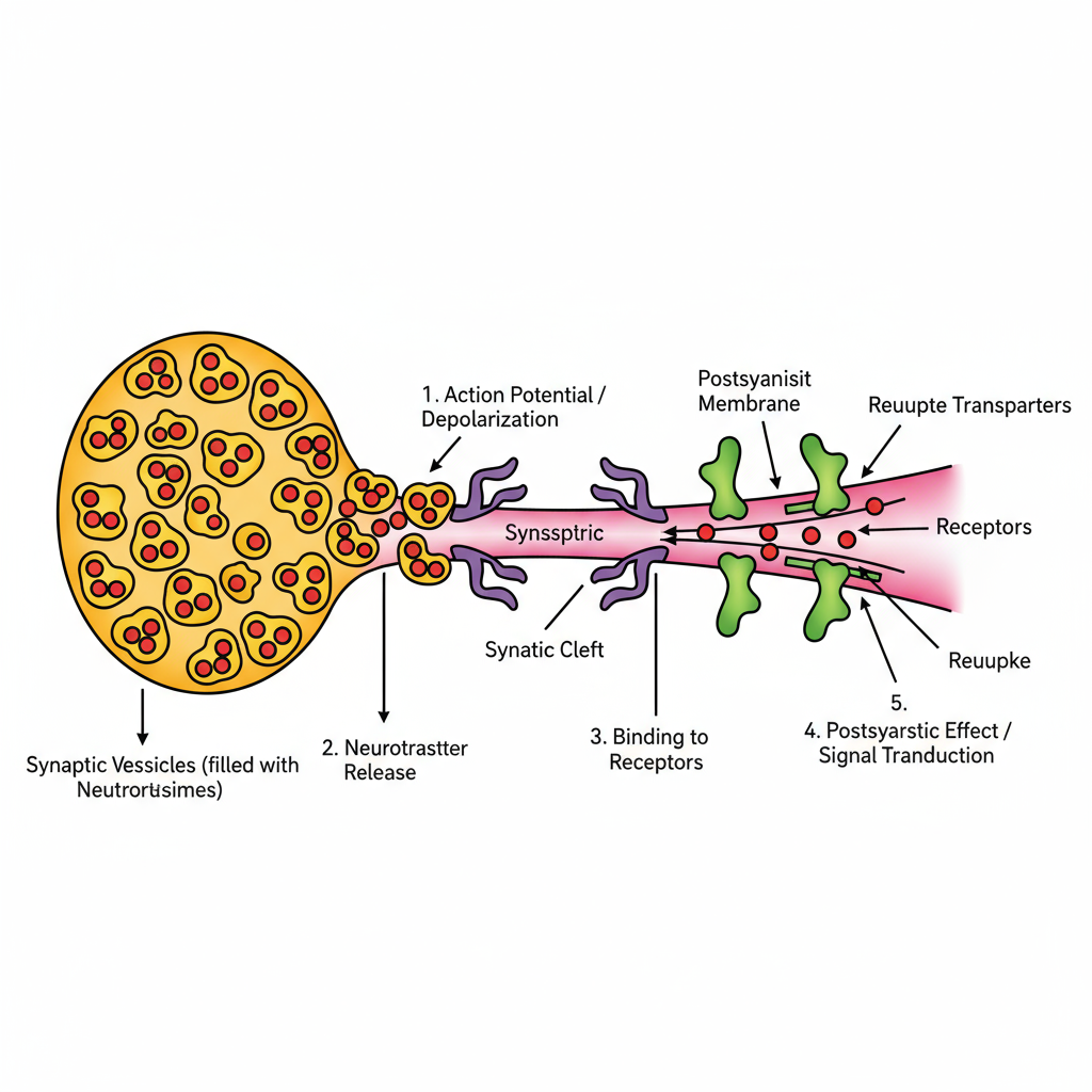 Neuroscience Synaptic Transmission Neurotransmitters Postsynaptic Diagram